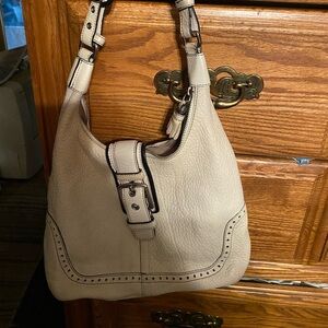 Vintage leather coach handbag